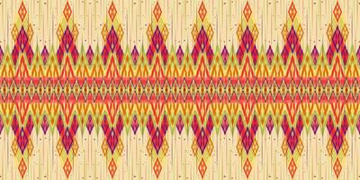 Ethnic fabric pattern Designed from geometric shapes Ethnic Asian style fabric pattern Used for home decoration, carpet work, indoor and outdoor use. photo