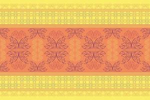 Ethnic fabric pattern Designed from geometric shapes Ethnic Asian style fabric pattern Used for home decoration, carpet work, indoor and outdoor use. photo
