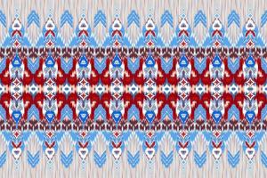 Ethnic fabric pattern Designed from geometric shapes Ethnic Asian style fabric pattern Used for home decoration, carpet work, indoor and outdoor use. photo