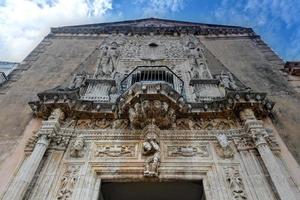 Merida, Mexico - May 24, 2021 -  Montejo House of National heritage of Merida, Yucatan, Mexico. The Montejo house is a building built between 1542 and 1549 by the conquerors of the Yucatan Peninsula. photo