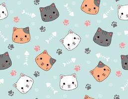 Cute Cat seamless pattern vector