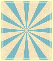 Retro circus background with rays. Old paper. Vintage background with frame and grunge texture. vector