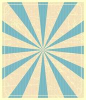 Retro circus background with rays. Old paper. Vintage background with frame and grunge texture. vector