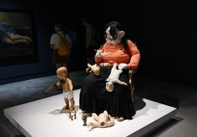 Venice, Italy - September 6, 2022.  59th Venice Art Biennale in Venice.  Seven Deadly Sins  by the Portugal artist Paula Rego photo