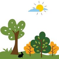 Beautiful Forest portrait vector