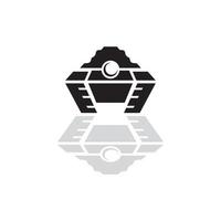 battle tank icon logo vector design template