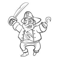 Pirate Vector Illustration Sketch