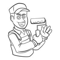 Painter and Decorator Sketch vector