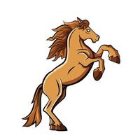 Brown Horse Stand Illustration vector