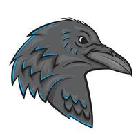 Raven Head Illustration Design vector