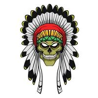 Skull Apache Head Illustration vector