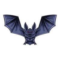 ilustración de tatuaje de murciélago vector