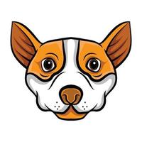 Dog Head Cartoon Illustration vector