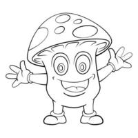 Mushroom Cartoon Sketch vector