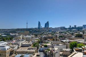 Panoramic view of the skyline of the city of Baku, Azerbaijan. photo