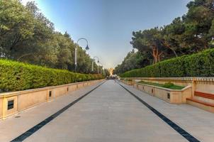 Baku, Azerbaijan - July 14, 2018. Alley of Martyrs in the Upland Park in Baku Azerbaijan. photo