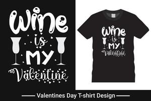 Happy Valentine's Day T-Shirt Design, Vector, Typography Free Vector