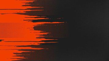 Grunge abstract background with halftone and paint brush effect texture vector