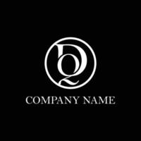 Letter DQ logo design inspiration, clean and clever letter name logo vector