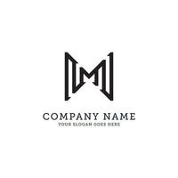M letter logo designs, line art logo template, military logo, strong and clean logo designs, can use for your trademark, branding identity or commercial brand vector