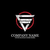 CC initial name logo design, with grunge style, Letter logo vector in the circle