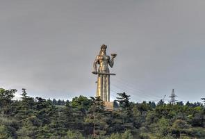 Kartlis Deda monument in Tbilisi, Georgia. The statue was erected on the top of Sololaki hill, 2022 photo