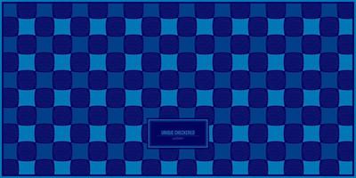 unique checkered pattern with dominant blue color vector