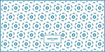 beautiful floral leaf pattern with circle flowers inside vector