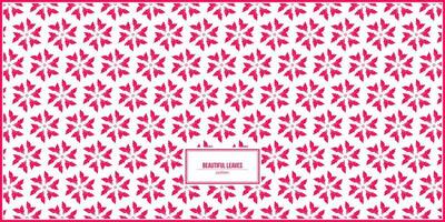 beautiful leaves pattern with symmetrical hexagonal arrangement vector