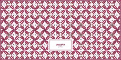 unique batik shape pattern with hand drawn style vector