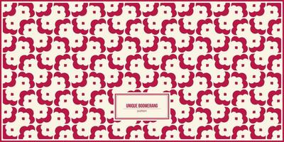 unique red boomerang pattern for blanket motives vector