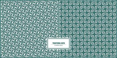 two pattern pack of traditional batik vector