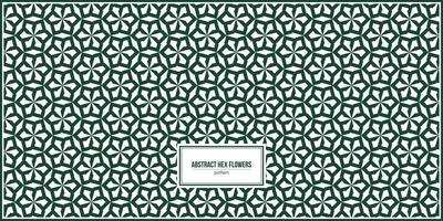 symmetrical abstract hex flower pattern vector