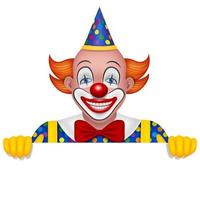 isolated clown illustration for carnival and circus posters vector