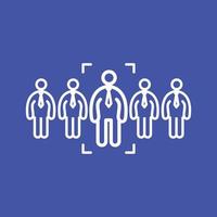 Applicants Line Color Background Icon vector