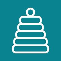 Stack Toy Line Color Background Icon vector