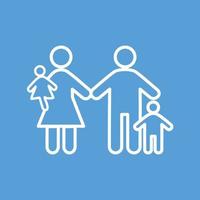 Family Line Color Background Icon vector