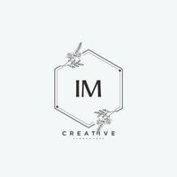 IM Beauty vector initial logo art, handwriting logo of initial signature, wedding, fashion, jewerly, boutique, floral and botanical with creative template for any company or business.