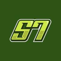 Racing number 57 logo design vector
