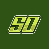 Racing number 50 logo design vector