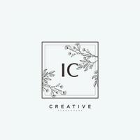 IC Beauty vector initial logo art, handwriting logo of initial signature, wedding, fashion, jewerly, boutique, floral and botanical with creative template for any company or business.