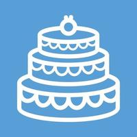 Cake I Line Color Background Icon vector