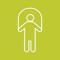 Child Skipping Line Color Background Icon vector