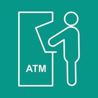 Transaction Line Color Background Icon vector