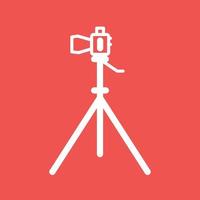 Camera Stand Line Color Background Icon vector