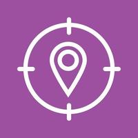 Target Location I Line Color Background Icon vector