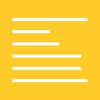 Left Align Line Color Background Icon vector