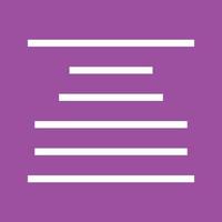 Center Align Line Color Background Icon vector