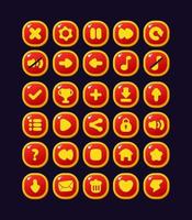 Design for complete set of level button game popup icon window and elements vector