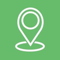 Location Found Line Color Background Icon vector